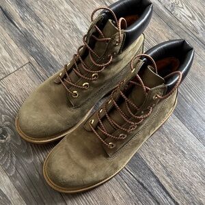 Timberland Men's Khaki Leather Boots